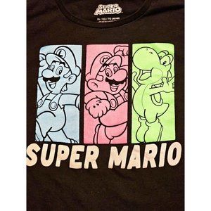 Nintendo Tshirt Mario Luigi Yoshi Color Block Men's Tshirt Size XL